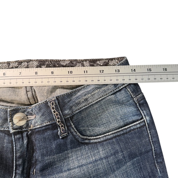 Guess by Marciano Jeans Women’s sequined and rip design, indigo distress 26 - Picture 6 of 11